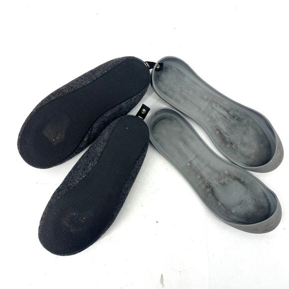 Mahabis Women's 9.5 EU40 Gray Felted Wool Detachable Sole Slip on Slippers - Picture 6 of 7